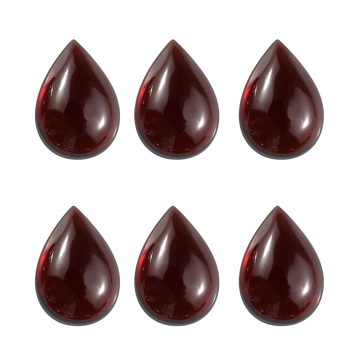 Set of 6 AA Mozambique Garnet (Pear 7x5 mm) 4.47 ctw