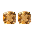 Set of 2 Brazilian Citrine (Cush 5x5 mm) 1.06 ctw - Sticky add to cart bar