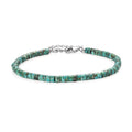 D'Joy Royston Turquoise 20.00 ctw Bracelet in Rhodium Over Sterling Silver (7.25-9.25In) - Sticky add to cart bar