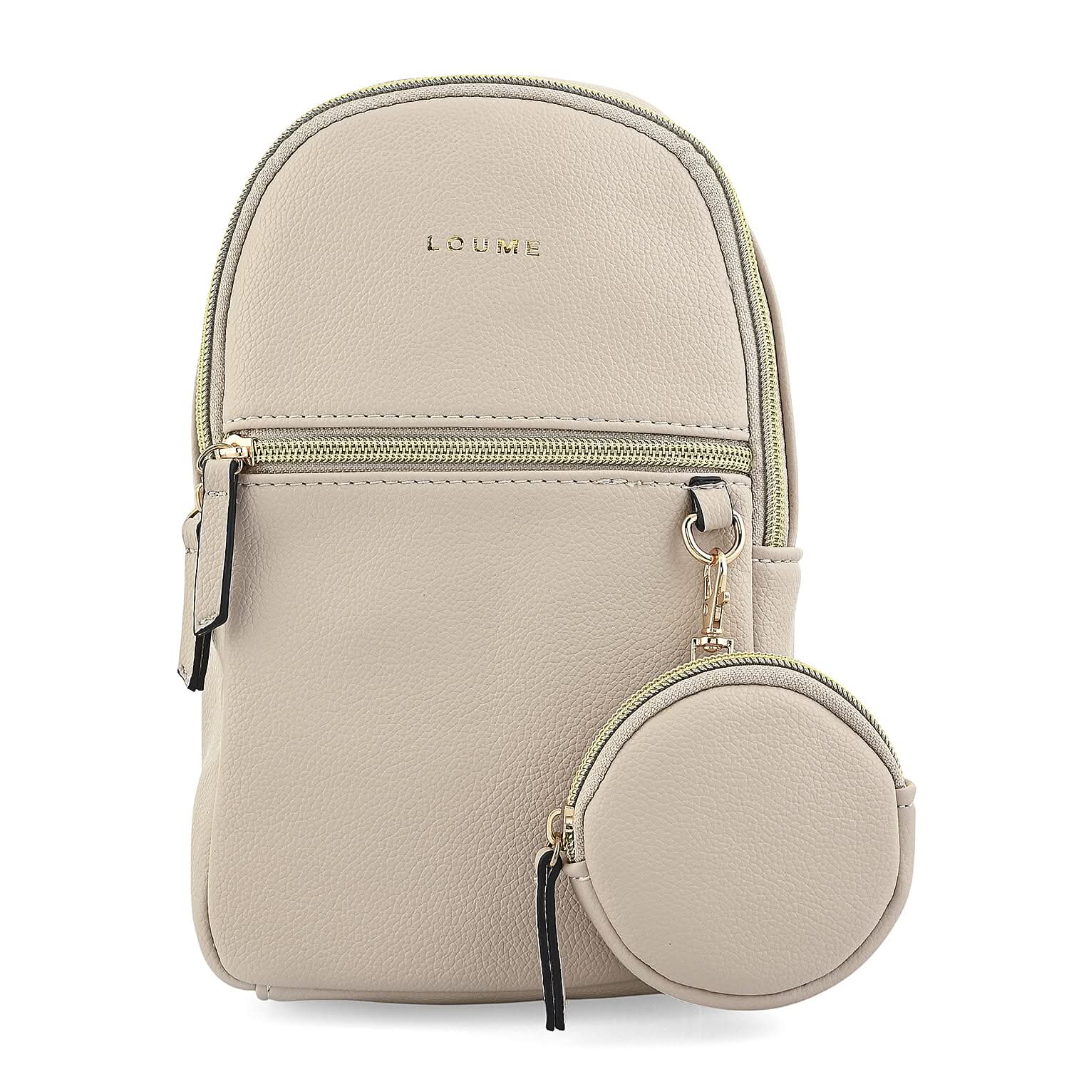 Closeout Loume Multi Color Sling Bag with Detachable Pouch