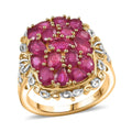 EverTrue Niassa Ruby (FF) 4.25 ctw Ring in 18K YG Plated and Platinum Bond (Size 10.0) - Sticky add to cart bar