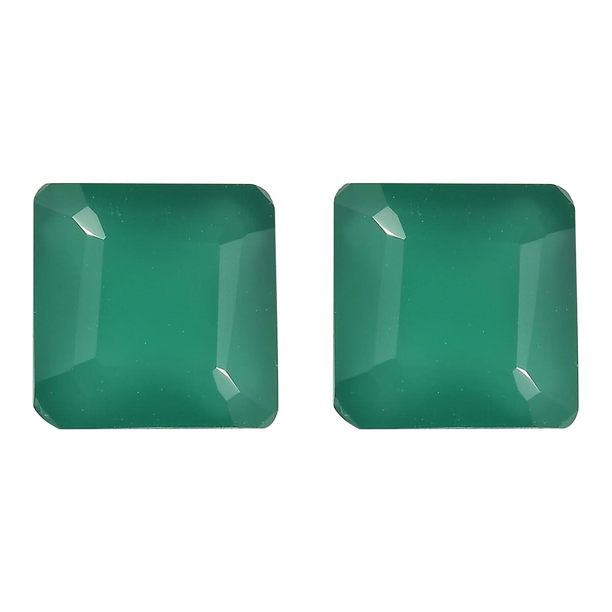 Asscher Cut Green Onyx (Oct 7x7 mm) 2.95 ctw