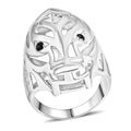 Doorbuster D'Joy Bali Legacy Thai Black Spinel Ring in Sterling Silver (Size 10.0) 0.20 ctw - Sticky add to cart bar