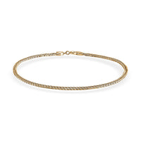 18K Yellow Gold Triple Spiga Chain Bracelet (6.50 In) (0.90 g)