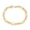 Luxoro Essential Link Chain Bracelet in 10K Yellow Gold (7.25 In) 2.60 Grams - Sticky add to cart bar