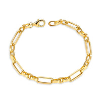 Luxoro Essential Link Chain Bracelet in 10K Yellow Gold (7.25 In) 2.60 Grams