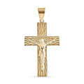 Luxoro Diamond-cut Crucifix Pendant without Chain in 10K Yellow Gold 3.20 Grams - Sticky add to cart bar
