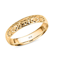 Doorbuster 10K Yellow Gold Diamond-cut Band Ring (Size 8.0) (1.62 g)