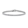 One Time Only Luxuriant Lab Grown Diamond (E-F, VS) Bracelet in Rhodium Over Sterling Silver (6.50 In) 5.00 ctw - Sticky add to cart bar