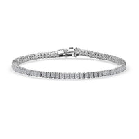 One Time Only Luxuriant Lab Grown Diamond (E-F, VS) Bracelet in Rhodium Over Sterling Silver (6.50 In) 5.00 ctw