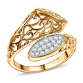 D'Joy Passport to Turkey White Zircon Ring in 18K Vermeil YG Over Sterling Silver (Size 10.0) 0.30 ctw - Sticky add to cart bar