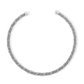 Twisted Texture Necklace in Silvertone 16 Inches - Sticky add to cart bar