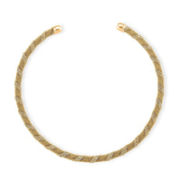 Twisted Texture Necklace in Goldtone 16 Inches