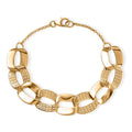 D'Joy Passport to Turkey Interlocking Bracelet in 18K Vermeil Yellow Gold Over Sterling Silver (7.25 In) 11.10 Grams - Sticky add to cart bar