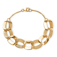 D'Joy Passport to Turkey Interlocking Bracelet in 18K Vermeil Yellow Gold Over Sterling Silver (7.25 In) 11.10 Grams