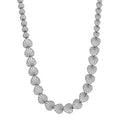 D'Joy Heart Link Necklace in Rhodium Over Sterling Silver 35.55 Grams 18 Inches - Sticky add to cart bar