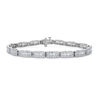 Luxuriant Lab Grown Diamond G-H SI 4.00 ctw Bracelet in Rhodium Over Sterling Silver (7.25 In)