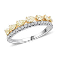 Modani Natural Yellow Diamond and White Diamond SI 0.86 ctw Ring in 950 Platinum and 14K Yellow Gold (Size 10.0) - Sticky add to cart bar