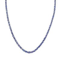D'Joy Tanzanite Floral Vine Necklace in Rhodium Over Sterling Silver 18.85 ctw  (18 Inches)