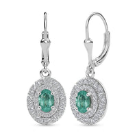D'Joy Premium Tanzanite and Diamond 1.50 ctw Earrings in Rhodium Over Sterling Silver
