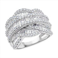 Luxuriant Lab Grown Diamond G-H SI 3.00 ctw Ring in Rhodium Over Sterling Silver - Sticky add to cart bar
