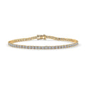 D'Joy Lab Grown Diamond (I1) Iconic Tennis Bracelet in 18K Vermeil YG Over Sterling Silver (7.25 In) 3.70 ctw - Sticky add to cart bar