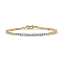 D'Joy Lab Grown Diamond (I1) Iconic Tennis Bracelet in 18K Vermeil YG Over Sterling Silver (7.25 In) 3.70 ctw