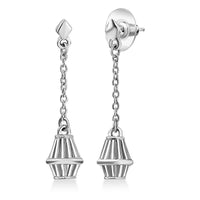 D'Joy Lantern Earrings in Rhodium Over Sterling Silver 2.40 Grams
