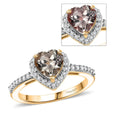 D'Joy AAA Turkizite and Moissanite 1.85 ctw Ring in 18K Vermeil Yellow Gold Over Sterling Silver - Sticky add to cart bar