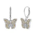 Luxuriant Lab Grown Yellow Diamond (IR) and Lab Grown Diamond VS 0.50 ctw Earrings in Rhodium Over Sterling Silver - Sticky add to cart bar