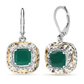EverTrue Verde Onyx Earrings in 18K YG Plated and Platinum Bond 4.60 ctw - Sticky add to cart bar