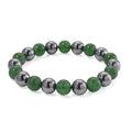 Verde Onyx and Terahertz 140.00 ctw Beaded Stretch Bracelet - Sticky add to cart bar
