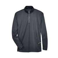 UltraClub Black Men's 1/4 Zip Pullover - L