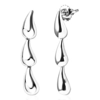 Rhapsody Failing Water Drops Earrings in 950 Platinum 6.40 Grams
