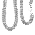 D'Joy Fancy Link Chain Necklace in Sterling Silver 27.5 Grams 20 Inches - Sticky add to cart bar