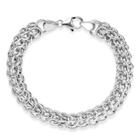 D'Joy Fancy Link Fancy Bracelet in Sterling Silver (7.25 In) 12.75 Grams
