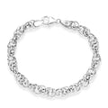 D'Joy Round Link Chain Bracelet in Sterling Silver (7.25 In) 7.65 Grams - Sticky add to cart bar