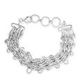 D'Joy Fancy Link Chain Bracelet in Sterling Silver (7.25 In) 11.25 Grams - Sticky add to cart bar