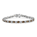 D'Joy Golden Turkizite, Moissanite Bracelet in Rhodium Over Sterling Silver (7.25 In) 9.30 ctw - Sticky add to cart bar