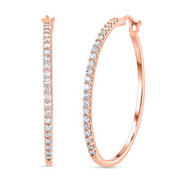 Luxuriant Lab Grown Diamond G VS 0.75 ctw Earrings in 10K Rose Gold 4.80 Grams