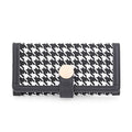 Houndstooth Pattern Faux Leather Wallet with Golden Accent - Sticky add to cart bar