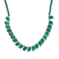 EverTrue Verde Onyx, White Zircon Necklace in Platinum Bond 31.65 ctw (18-20 Inches) - Sticky add to cart bar