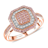 Luxoro Natural Pink and White Diamond I2 0.50 ctw Ring in 10K Rose Gold (Size 10.0)