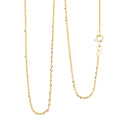 Italian 1.4mm Rock Chain Necklace in 14K YG Over Sterling Silver 2.24 Grams 20 Inches - Sticky add to cart bar
