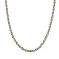 Two-tone Oval Link Chain Necklace in ION Plated YG and Stainless Steel 20-22 Inches - Sticky add to cart bar