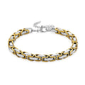Byzantine Chain Bracelet in ION Plated YG and Stainless Steel (7.5-9.5In) - Sticky add to cart bar