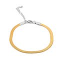Herringbone Chain Bracelet (7.5-9.5In) in ION Plated YG and Stainless Steel - Sticky add to cart bar