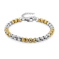 Two-tone Pop Chain Bracelet (7.5-9.5In) in ION Plated YG and Stainless Steel - Sticky add to cart bar