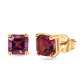 Luxuriant Lab Grown Bixbite 1.20 ctw Earrings in 18K Vermeil Yellow Gold Over Sterling Silver - Sticky add to cart bar