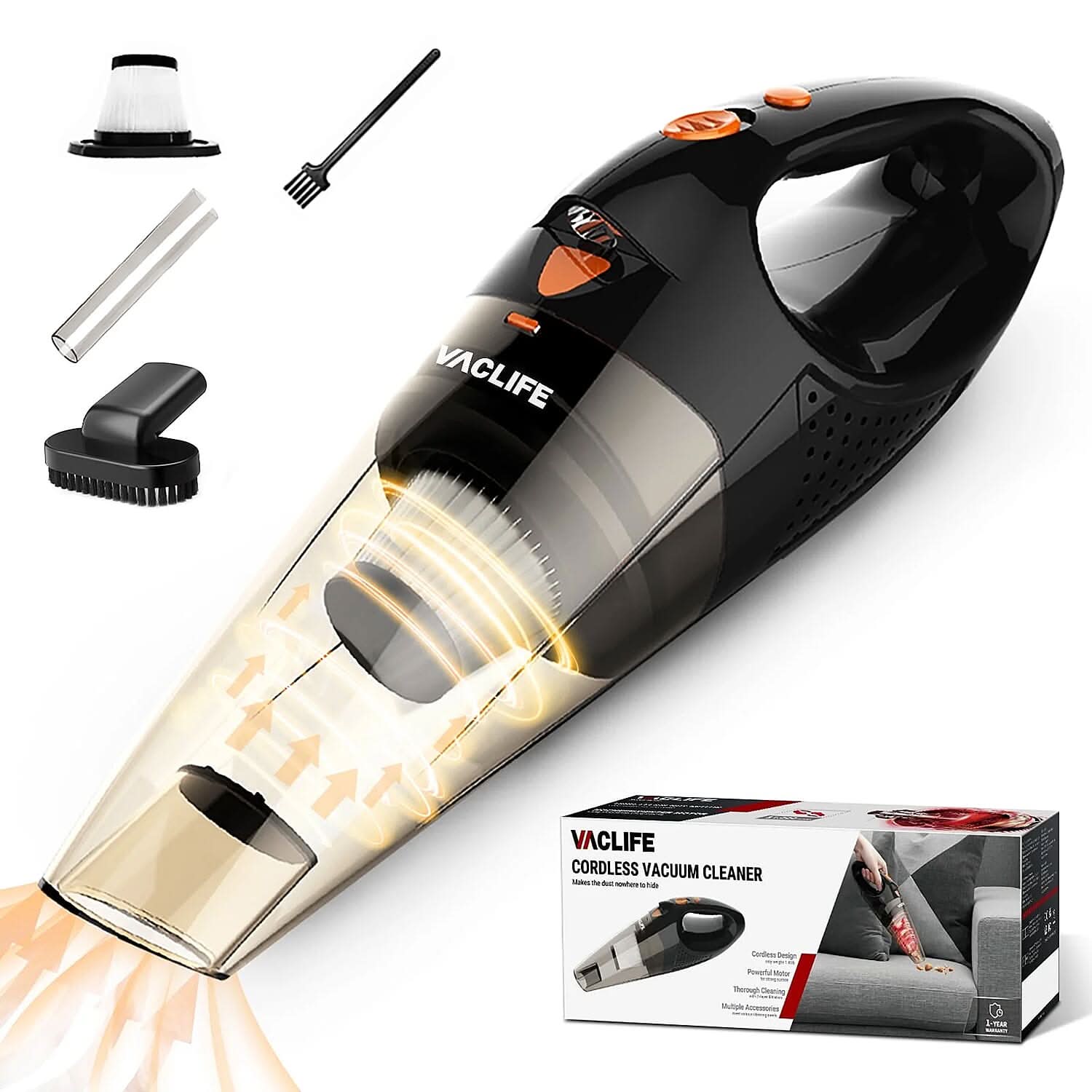 Closeout VacLife Handheld Vacuum with 2 Multipurpose Attachments